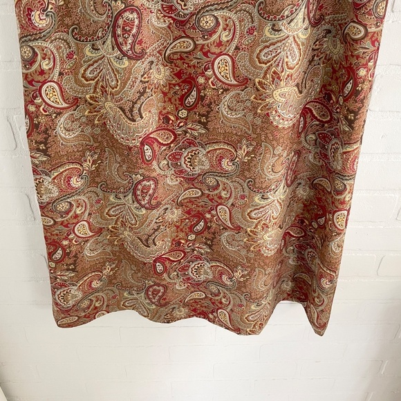 Vintage handmade Midi skirt Paisley print Boho Folk Hippie Gypsy Whimsy L - Picture 5 of 8